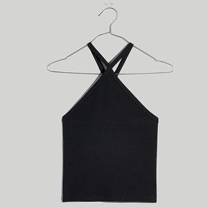 Madewell Brightside Halter Crop Tank Top